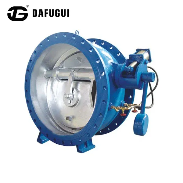 Dual Plate Butterfly Check Valve with Hydraulic Buffer System